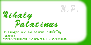 mihaly palatinus business card